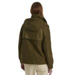 YVES SALOMON SHORT TECHNICAL FABRIC AND LEATHER PARKA