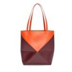LOEWE PUZZLE FOLD TOTE BAG IN SHINY CALFSKIN