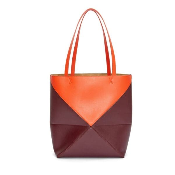LOEWE PUZZLE FOLD TOTE BAG IN SHINY CALFSKIN