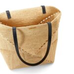 LOEWE PUZZLE FOLD TOTE BAG IN RAFFIA