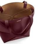 LOEWE PUZZLE FOLD TOTE MINI BAG IN SHINY CALFSKIN