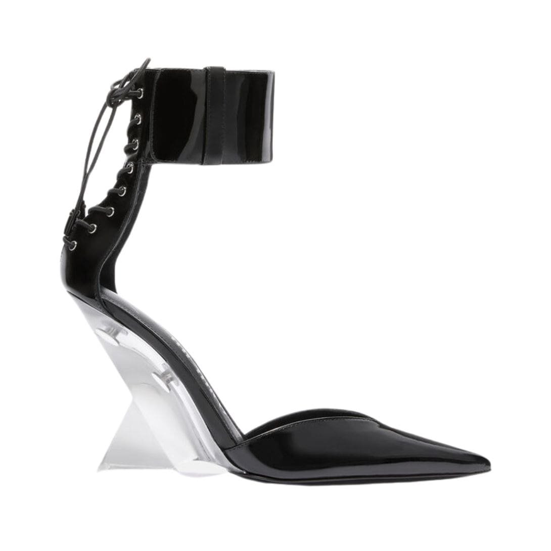 THE ATTICO ''MORGAN'' BLACK ANKLET PUMP