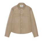 NANUSHKA LENN OKOBOR ALT-LEATHER SHIRT BROWN