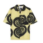 NANUSHKA BODIL PRINTED SILK-TWILL SHIRT SPIRAL SPRAY