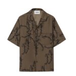 NANUSHKA BODIL PRINTED SILK-TWILL SHIRT KHAKI