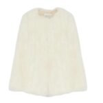 YVES SALOMON LONG FEATHER CAPE