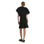 YVES SALOMON CROPPED FEATHER BOLERO