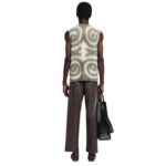 NANUSHKA TERENCE CASHMERE-BLEND VEST SPIRAL CREME/BLACK