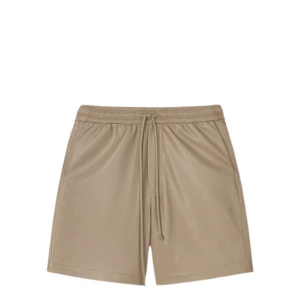 NANUSHKA DOXXI OKOBOR ALT-LEATHER SHORTS ASHY TAUPE