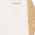 LOEWE HAMMOCK COMPACT BAG IN RAFFIA AND CALFSKIN
