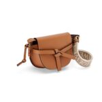 LOEWE GATE DUAL MINI BAG IN SOFT CALFSKIN AND JACQUARD