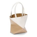 LOEWE PUZZLE FOLD TOTE MINI BAG IN SHINY CALFSKIN