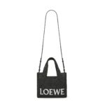 LOEWE FONT TOTE SMALL BAG IN RAFFIA