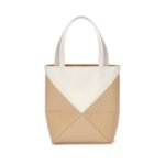 LOEWE PUZZLE FOLD TOTE MINI BAG IN SHINY CALFSKIN
