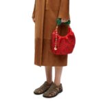 LOEWE MINI SQUEEZE BAG IN LEATHER WITH BEADS