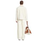 NANUSHKA MILLER EMBROIDERED WASHED CANVAS JACKET NUDE