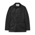 NANUSHKA DANICK REGENERATED LEATHER JACKET BLACK