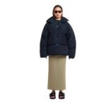 NANUSHKA JOLYN TECH POPLIN PUFFER JACKET OFF BLACK