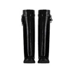GIVENCHY SHARK LOCK BIKER BOOTS IN PATENT LEATHER