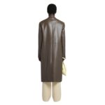 NANUSHKA SVERRE REGENERATED LEATHER COAT BROWN