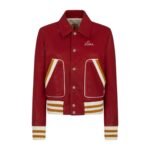 DSQUARED2 SIGNATURE VARSITY LEATHER BOMBER