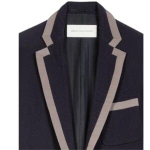 DRIES VAN NOTEN UNCONSTRUCTED COAT NAVY
