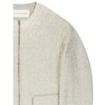 DRIES VAN NOTEN EMBELLISHED JACKET SILVER