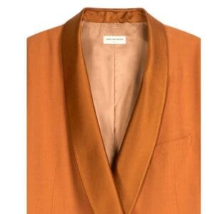 DRIES VAN NOTEN TUXEDO BLAZER LIGHT RUST