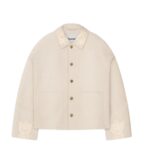 NANUSHKA MILLER EMBROIDERED WASHED CANVAS JACKET NUDE