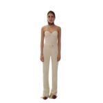 MAGDA BUTRYM CABLE KNIT CORSET IN CREAM