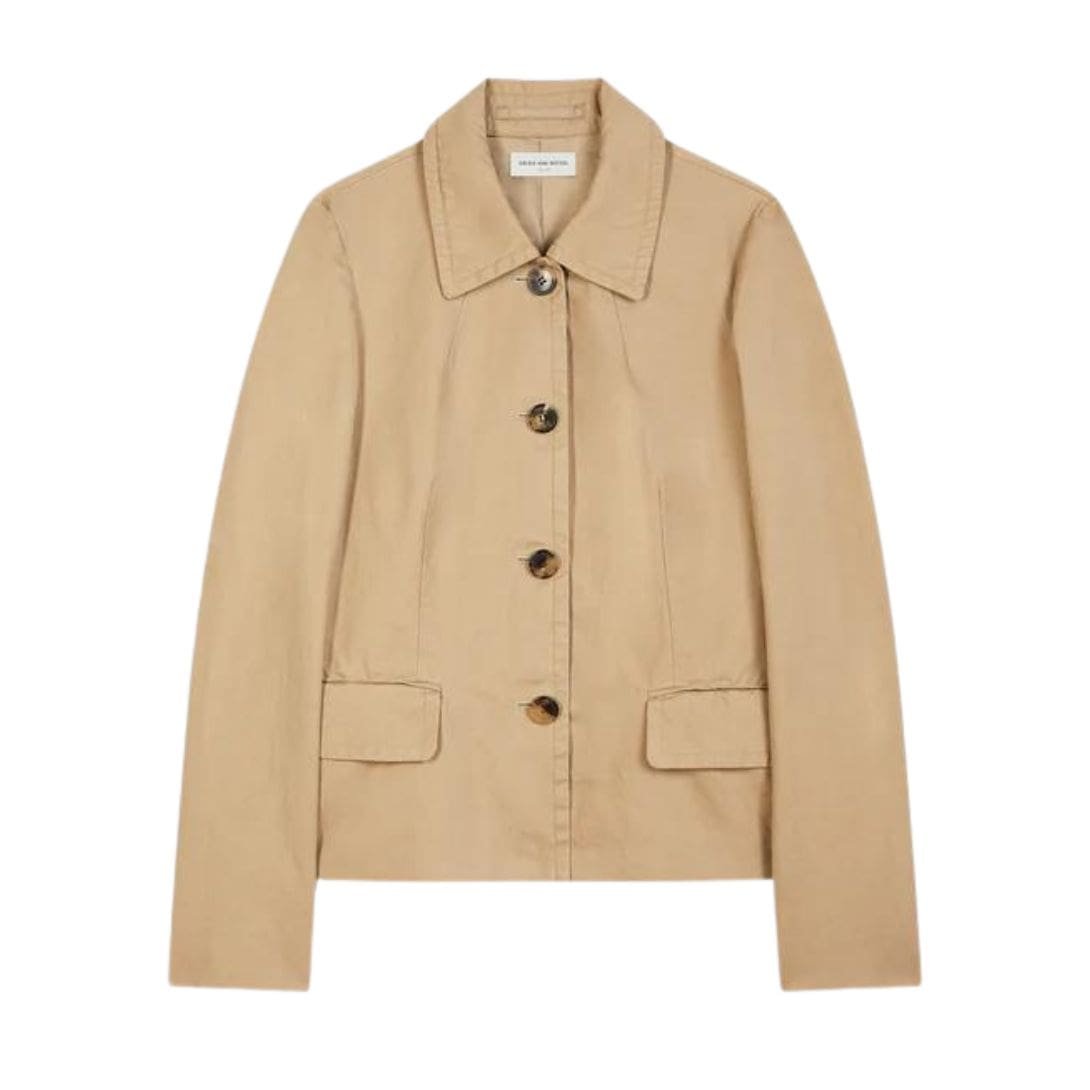 DRIES VAN NOTEN TIGHT FIT JACKET BEIGE
