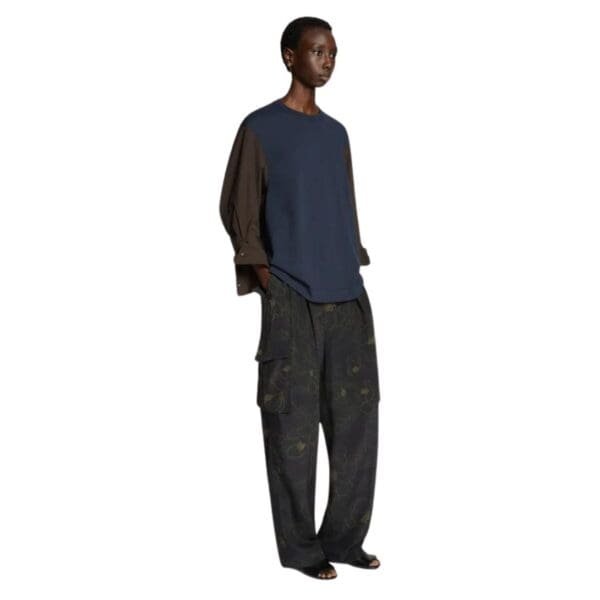 DRIES VAN NOTEN CONTRAST SLEEVES T-SHIRT