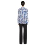 DRIES VAN NOTEN EMBELLISHED SHIRT BLUE