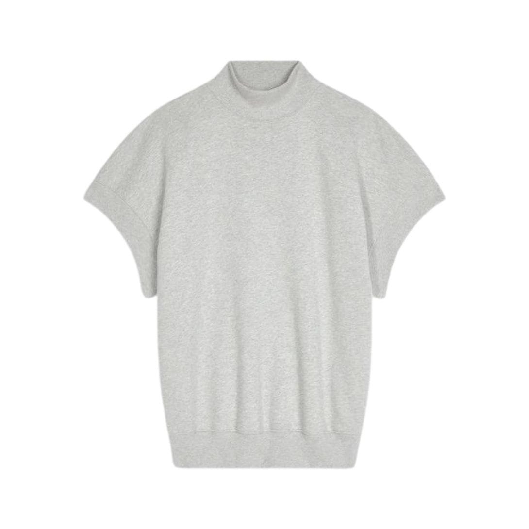 DRIES VAN NOTEN SHORT SLEEVED SWEATSHIRT GREY MELANGE
