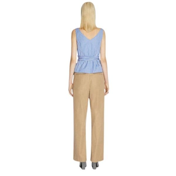 DRIES VAN NOTEN WRAPPED BOW TOP LIGHT BLUE