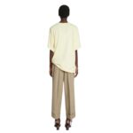 DRIES VAN NOTEN DRAPED KNOT TEE PAEL YELLOW