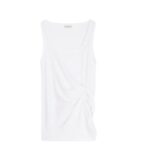 DRIES VAN NOTEN DRAPED TANK TOP WHITE