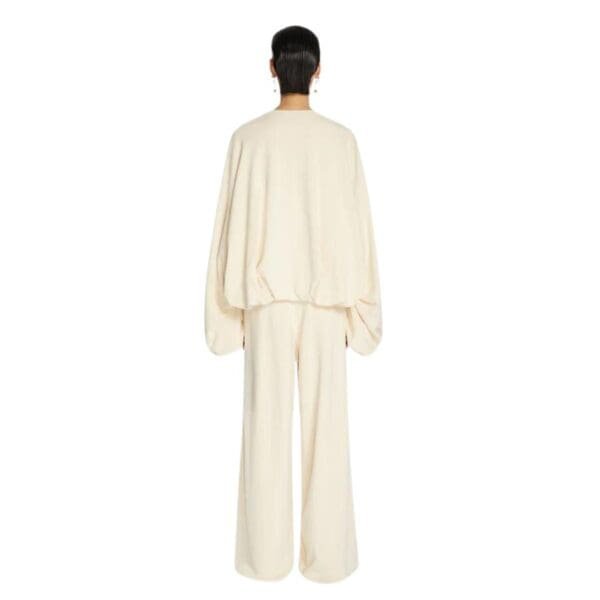 DRIES VAN NOTEN DRAPED SWEATSHIRT IVORY