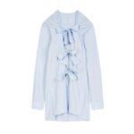 DRIES VAN NOTEN COTTON KNOT SHIRT LIGHT BLUE