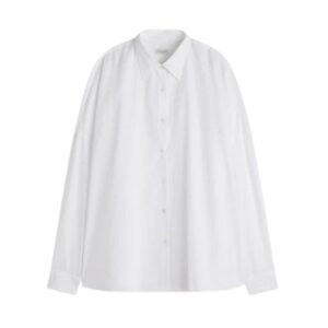 DRIES VAN NOTEN COTTON COCOON SHIRT WHITE