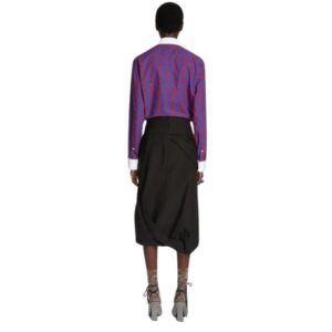 DRIES VAN NOTEN GEOMETRIC SHIRT BLUE