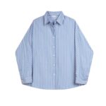 DRIES VAN NOTEN COCOON SHIRT LIGHT BLUE