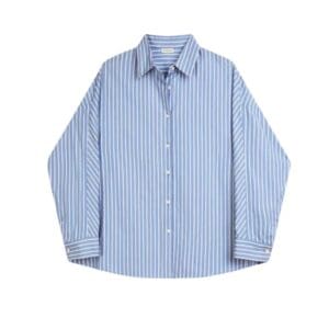 DRIES VAN NOTEN COCOON SHIRT LIGHT BLUE