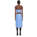 GIVENCHY CROPPED TOP IN LEATHER WITH EMBROIDERED STONES