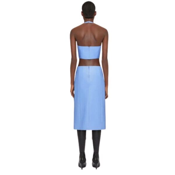 GIVENCHY CROPPED TOP IN LEATHER WITH EMBROIDERED STONES