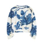 DRIES VAN NOTEN DRAPED SWEATSHIRT BLUE