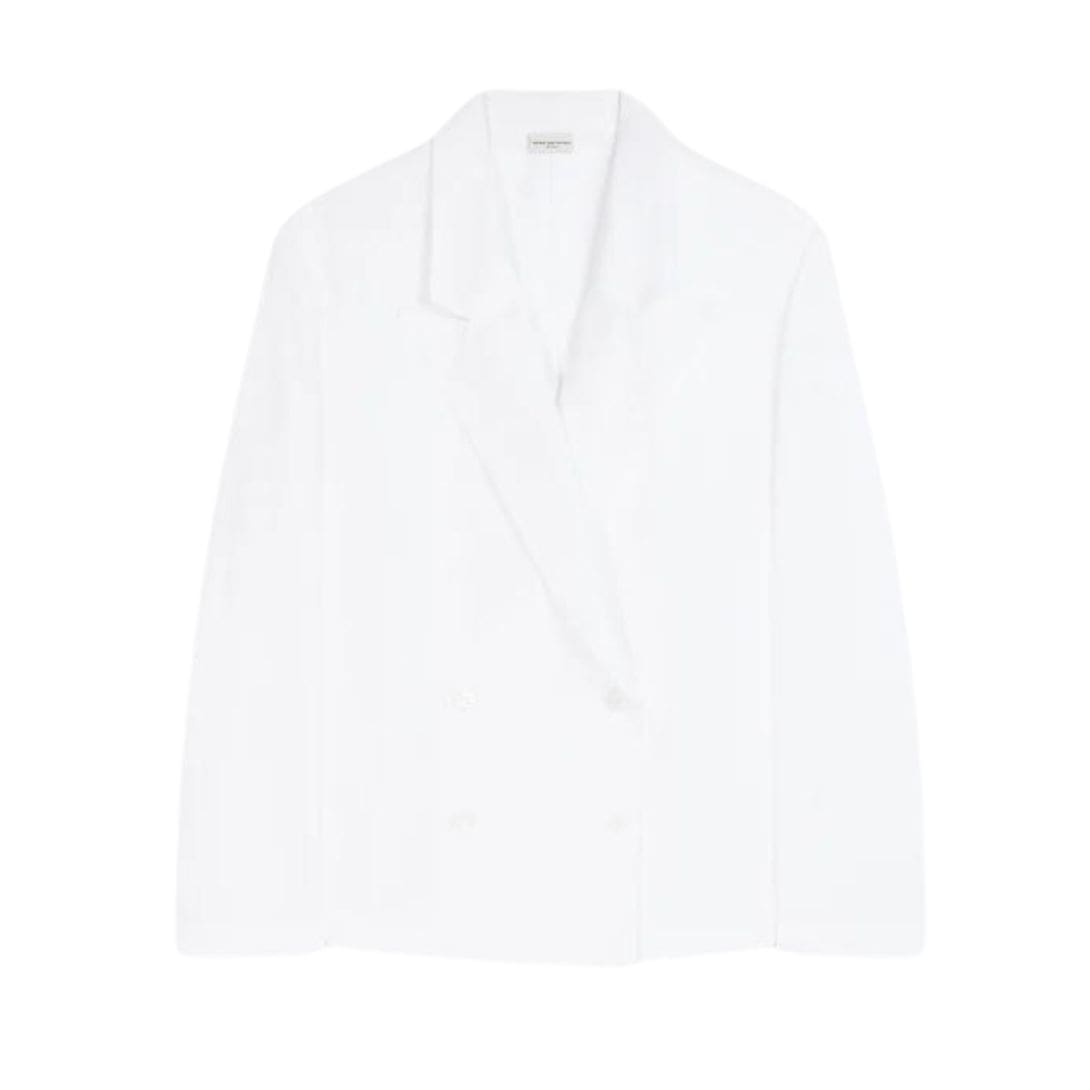 DRIES VAN NOTEN COTTON BLAZER SHIRT WHITE 1 DRIES VAN NOTEN COTTON BLAZER SHIRT WHITE