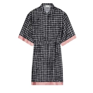 DRIES VAN NOTEN SILK SHIRT DRESS DESSIN A