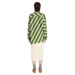 DRIES VAN NOTEN ASYMMETRICAL TEE GREEN