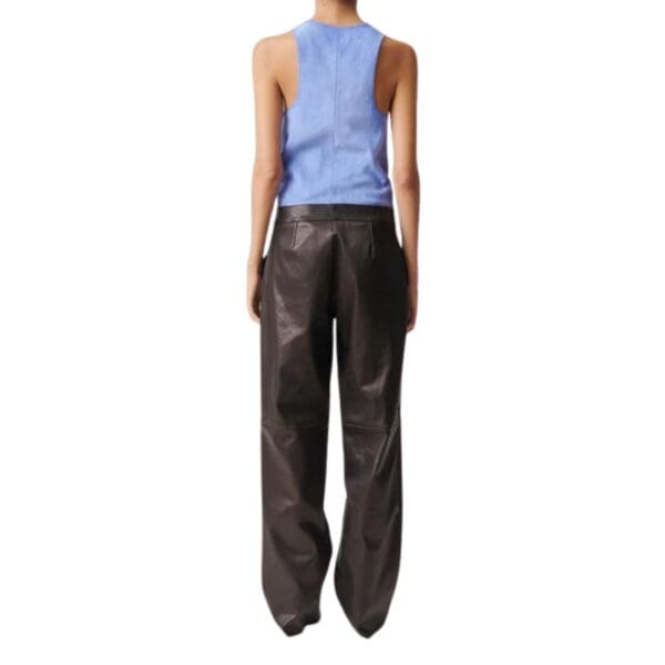 vSTOULS PABLO LEATHER TANK TOP